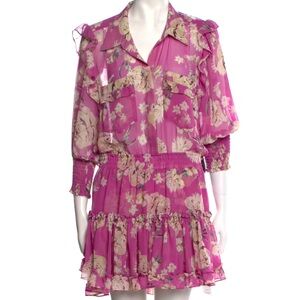 🌸MISA Los Angeles🌸Floral Ruffle Half Sleeve Mini Dress